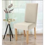 Elgeyar likrali Sandalye Örtüsü, Sandalye Kılıfı, Lastikli ,standart (1 Paket 6 Adet) - 38 x 75 cm - Krem