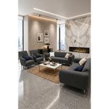 ELHAS Bohem Kumaş 3 3 1 1 Lastikli Kanepe Örtüsü | Lastikli Koltuk Örtüsü|koltuk Kılıfı Takımı|yıkanabilir - 200 x 230 cm - Antrasit