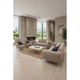 ELHAS Bohem Kumaş 3 3 1 1 Lastikli Kanepe Örtüsü | Lastikli Koltuk Örtüsü|koltuk Kılıfı Takımı|yıkanabilir - 200 x 230 cm - Vizon