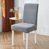 ELHAS Likrali Kumaş Tuğla Desenli Sandalye Örtüsü, Lastikli, Esnekli,kaliteli Sandalye Kılıfı 1 Adet - 35 x 48 cm - Gri