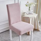 ELHAS Likrali Kumaş Tuğla Desenli Sandalye Örtüsü, Lastikli, Esnekli,kaliteli Sandalye Kılıfı 1 Adet - 35 x 48 cm - Pembe