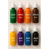 ElHobi 30 ml x 8 adet Farklı Renklerde Sabun Boyası veya Renklendirici