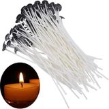 ElHobi Mum Fitili Hazır Kopçalı -12 cm - 10 Adet - Beyaz - 27903