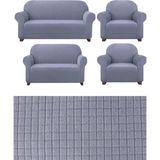 Elhoş Likrali 3+2+1+1 Lastikli Koltuk Takımı Kılıfı. Çekyat Koltuk Örtüsü Streç Esnek Kanepe Kılıfı UERE539. - 180 x 230 cm - Gri