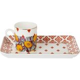 Eliana Bone China Tek Kişilik Kahve Fincanı ve Tepsi Seti - Seçenek 1