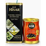 Elianor 5 Lt Ege Hisar Naturel Sızma Zeytinyağı & 2 Kğ Yağlı Sele Siyah Zeytin Ikili Set Iade Garantili