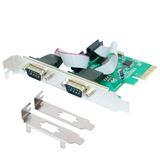 ELIATER PCIE 2 Bağlantı Noktalı Seri Genişletme Kartı PCI Express Endüstriyel DB9 Seri / RS232 COM Bağlantı Noktası Adaptörü 16C550 UART WCH382 Çip Masaüstü PC Windows 10 için Düşük Braketli