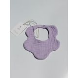 Elibaby Organik Pamuk 8 Katlı Multi Müslin Çiçek Model Bebek Salya Ve Mama Önlüğü, Fular, Yakalık - Standart - Lila