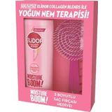 Elidor 350 ml Collagen Blends Sülfatsız Yoğun Nem Terapisi Şampuan + 3 Boyutlu Saç Fırçası Hediye