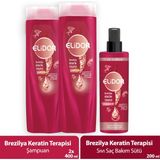 Elidor 400 ml x 2 Brezilya Keratin Terapisi Kuru Saçlar İçin Canlandırıcı Şampuan Seti