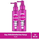 Elidor 90 ml X2 Dökülme Karşıtı Tonik Güçlendirici Argan Yağı ile Zayıf Saçlar İçin - Renksiz