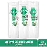 Elidor Biberiye Dökülme Karşıtı 400 ml X3 Şampuan Bitki Özlü Dökülen Saçlar İçin Bakım