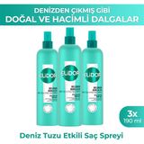 Elidor Deniz Tuzu Etkili Saç Spreyi Belirgin Bukleler 190 ml X3