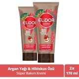 Elidor Doğanın Enerjisi Onarıcı Süper Argan Yağı ve Hibiskus Özü 2x170 ML Saç Bakım Kremi
