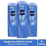 Elidor Kepeğe Karşı Etkili 2'si 1 Arada 3x400 ml Şampuan