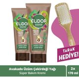Elidor Onarıcı Süper Avokado ve Üzüm Çekirdeği Yağı 2x170 ml Saç Bakım Kremi + Tarak