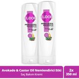 Elidor Saç Bakım Kremi Avokado ve Castor Oil Nemlendirici Etki 350 ml X2 - Renksiz