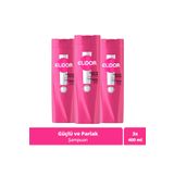 Elidor Saç Bakım Şampuanı Güçlü Ve Parlak 400 ml X3