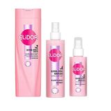 Elidor Saç Bakım Ultra Işıltı Yoğun Parlaklık 3'Lü Set (Şampuan 400Ml + Sprey 200Ml + Serum 90Ml)