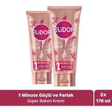 Elidor Superblend 1 Minute Onarıcı Süper Güçlü ve Parlak 170 ml x 2 Adet Saç Bakım Kremi