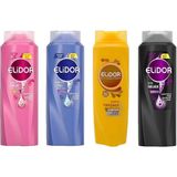 Elidor Superblend Şampuan ve Saç Bakım Kremi Güçlü Parlak ve Kepeğe Karşı Etkili, Şampuan Ipeksi Yumuşaklık ve Esmer Parlaklık - 1