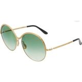 Elie Saab ES011S 59 Pef Gold Yeşil Yuvarlak Kadın Güneş Gözlüğü - Gold - Sarı