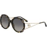 Elie Saab ES014S 086 Dark Havana Yuvarlak Kadın Güneş Gözlüğü - Kahverengi - Havana