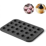 Elif Aksesuar Karbon Çelik 24 Lü Mini Muffin Tartolet Cupcake Kek Pişirme Kalıbı