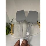 Elif Aksesuar Şeffaf Saplı Silikon Spatula 2 Li Antrasit