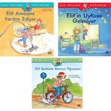 Elif Annesine Yardım Ediyor - Elif’in Uykusu Gelmiyor -Elif Bisiklete Binmeyi Öğreniyor Resimli Okul Öncesi Eğitim 3 Kitap Set