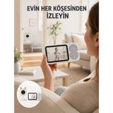 Elif Asya Ceyiz Tekstil Çoklu Kamera Destekli Bebek Izleme Sistemi Rgb Gece Lambalı Yeni Nesil