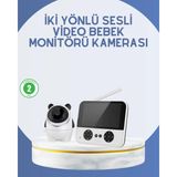 Elif Asya Ceyiz Tekstil Kablosuz Bebek Monitörü 720P Görüntü ve Geniş Ekran