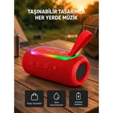 Elif Asya Ceyiz Tekstil Taşınabilir Mini Bluetooth Hoparlör Güçlü Ses ve Şık Kırmızı Tasarım