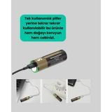 Elif Asya Ceyiz Tekstil USB Type-C Girişli Şarjlı Aa Lityum Pil | 1.5V Sabit Çıkış | 3200MWH (2'li Paket)