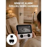 Elif Asya Ceyiz Tekstil Uzaktan Kontrollü Hd Bebek Kamerası Zoom ve Sıcaklık Sensörlü Yeni Nesil