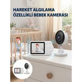Elif Asya Ceyiz Tekstil Yakınlaştırma Özellikli Gece Görüşlü Bebek Izleme Kamerası Yeni Nesil