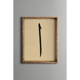 Elif Harfi – İslami Hat Yazılı Tablo – Vintage Desenli Çerçeve – İnce Model, Altın1, 15 x 21