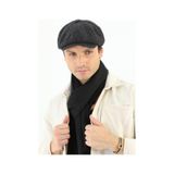 Elif İç Giyim Erkek Desenli Kasket Peaky Blinders Kaşe Kumaş Şapka Kasket Antrasit