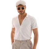 Elif İç Giyim Erkek Keten Peaky Blinders Kasket - Yazlık Pamuklu Newsboy Şapka - Standart - Açık Bej