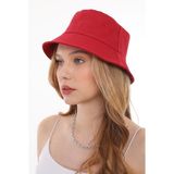 Elif İç Giyim Kadın Balıkçı Kova Bucket Şapka - Standart - Kırmızı