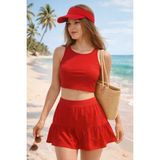 Elif İç Giyim Ritagarcia Uv Koruyuculu Unisex Siperlikli Tenisci Şapka - Standart - Kırmızı