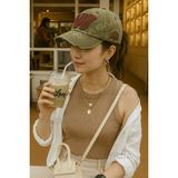 Elif İç Giyim Unisex Eskitme W Şapka - Standart - Haki