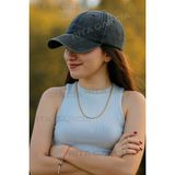 Elif İç Giyim Unisex Yıkamalı Eskitme Antrasit Kep Şapka - Standart