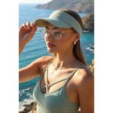 Elif İç Giyim Uv Koruyuculu Unisex Siperlikli Tenisci Vizör Şapka - Standart - Su Yeşili