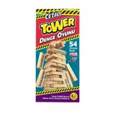 Elif İş Eğitim Denge Oyunu Cezalı Jenga -cezalı Tower - Ahşap Büyük Boy 54 Parça