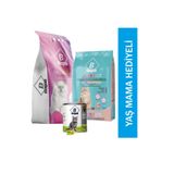 Elif mağazacılık BRISKY Bebek pudralı kedi kumu 5lt + somonlu yetişkin kedi maması kısırlaştırılmış 1kg