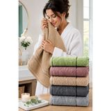 Elif Mira 6 Lı El Yüz Havlu Seti %100 Pamuklu Kısmi Kadife Velvet Collection - Yeşil - 50 x 90 cm