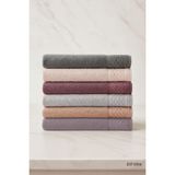 Elif Mira 6 Lı El Yüz Havlusu Seti %100 Pamuklu 50X90 cm Pure Cotton - 50 x 90 cm - Mürdüm