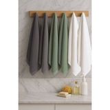 Elif Mira 6 Lı Softtouch El Yüz Banyo Havlusu Seti %100 Pamuklu 50X90 cm - 50 x 90 cm - Gri