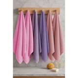 Elif Mira 6 Lı Softtouch El Yüz Banyo Havlusu Seti %100 Pamuklu 50X90 cm - 50 x 90 cm - Pembe
